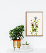 Bees with Cardoons Print