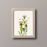 Bees with Cardoons Print