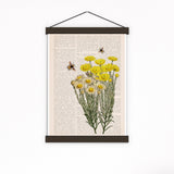 Yellow wild flowers with bees Print