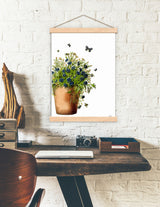 Bees and Butterflies over Lobelia Print