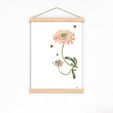 Spring Celebration Bees with Soft pink Trachelium