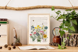 Spring Celebration with wild flowers and Bees