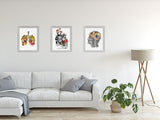 Wall art Flowery Lungs Print - Breathe art - Doctor gift - Science student gift - stop smoking encouraging art - Anatomy Print - SKA062PA3