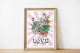 Wall Art Floral Heart