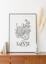 Flowery Heart Wall Art