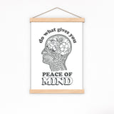 Peace of mind  Flowery Brain Wall Art