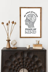 Peace of mind  Flowery Brain Wall Art