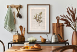 Blue Berry Branch Botanical Art | Vintage Print Farmhouse Berry Art | Neutral Botanical Art | Autumn Art | Book Page Prints | BFL289