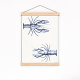 Blue Lobsters Meeting - Art Print - Bathroom Decor - Sea Wall art Gift -  Wall art - Sea Animal Print - Beach Decor - Room Decor - SEA221