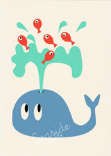 Whale with fishes Nursery room
