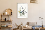 Lobelia wall art - Eco friendly gifts - Blue flowers Bouquet - Floral Art Print