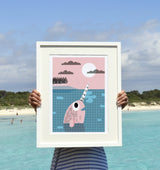 Cute narwhal wall art
