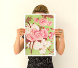 Dotted Begonias Flower Poster