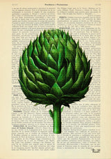 Christmas gift,  Wall art prints, Book print unique gift, Kitchen wall art, Artichoke Botanical studio, Art prints BFL073