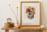 Dry Flowers Skull Print