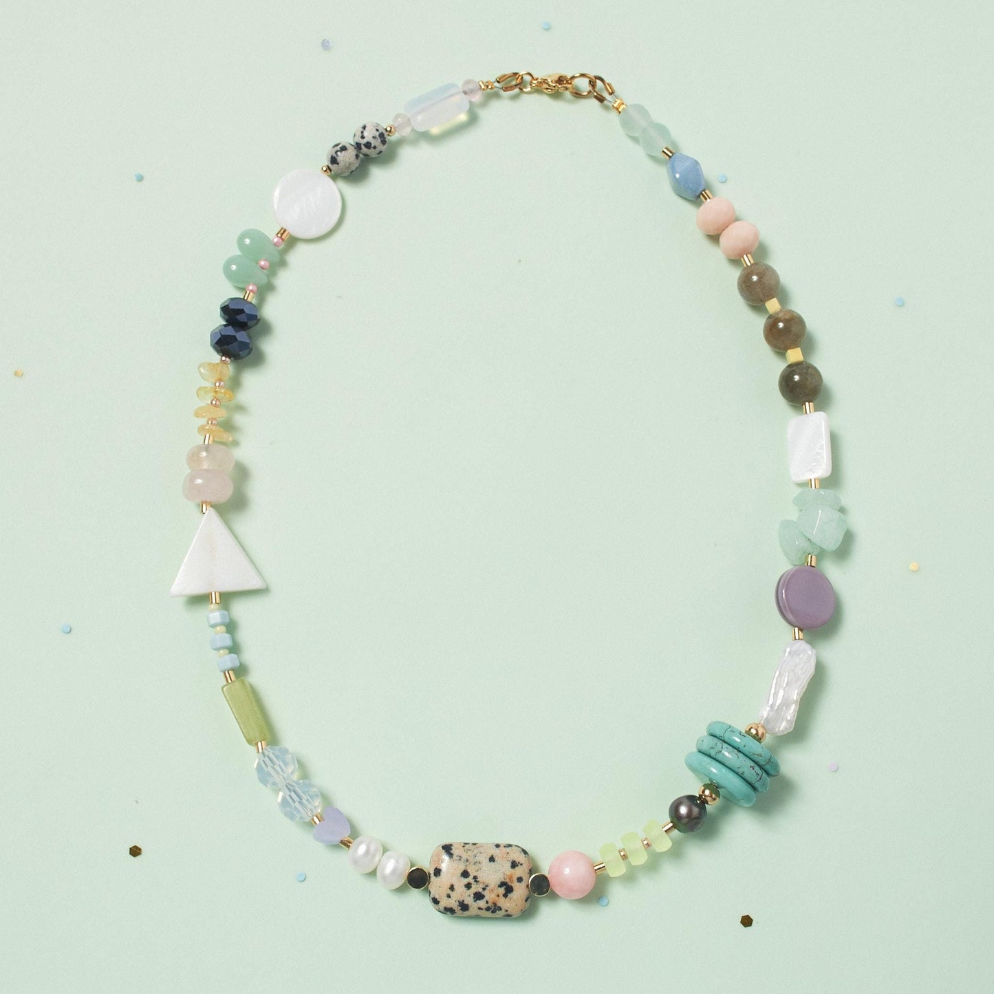 Chunky Pastel Gemstone Necklace