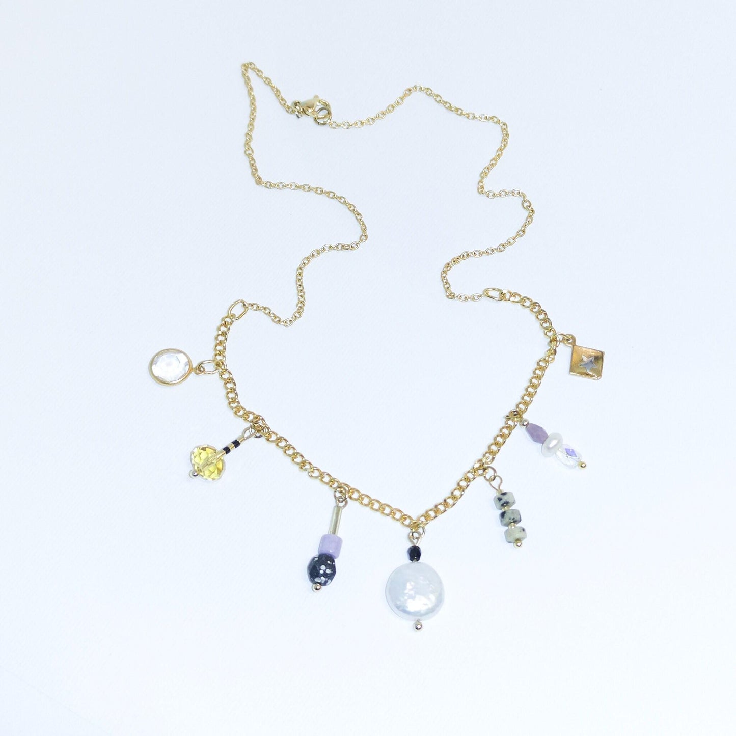 Handcrafted Beaded Charms Necklace