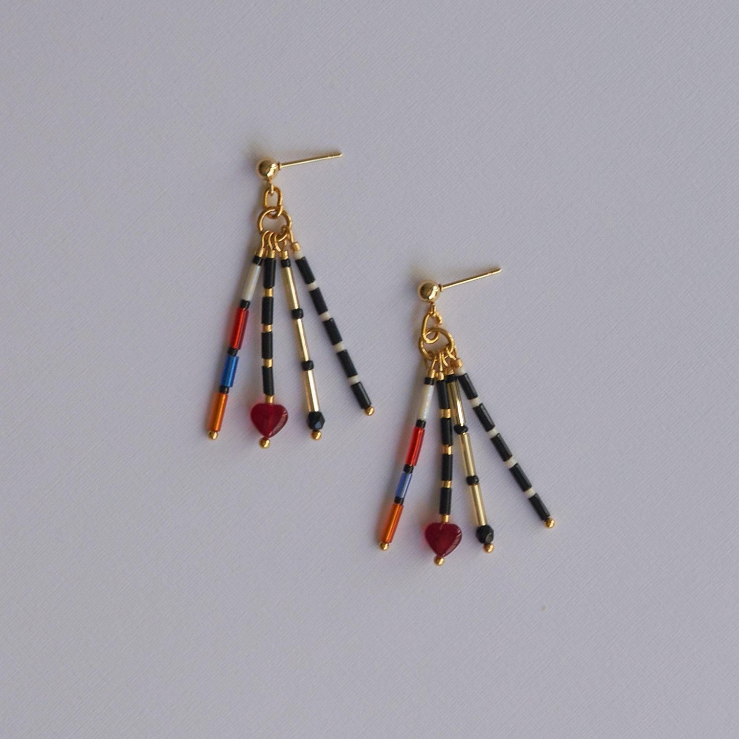 Colorful Heart Earrings