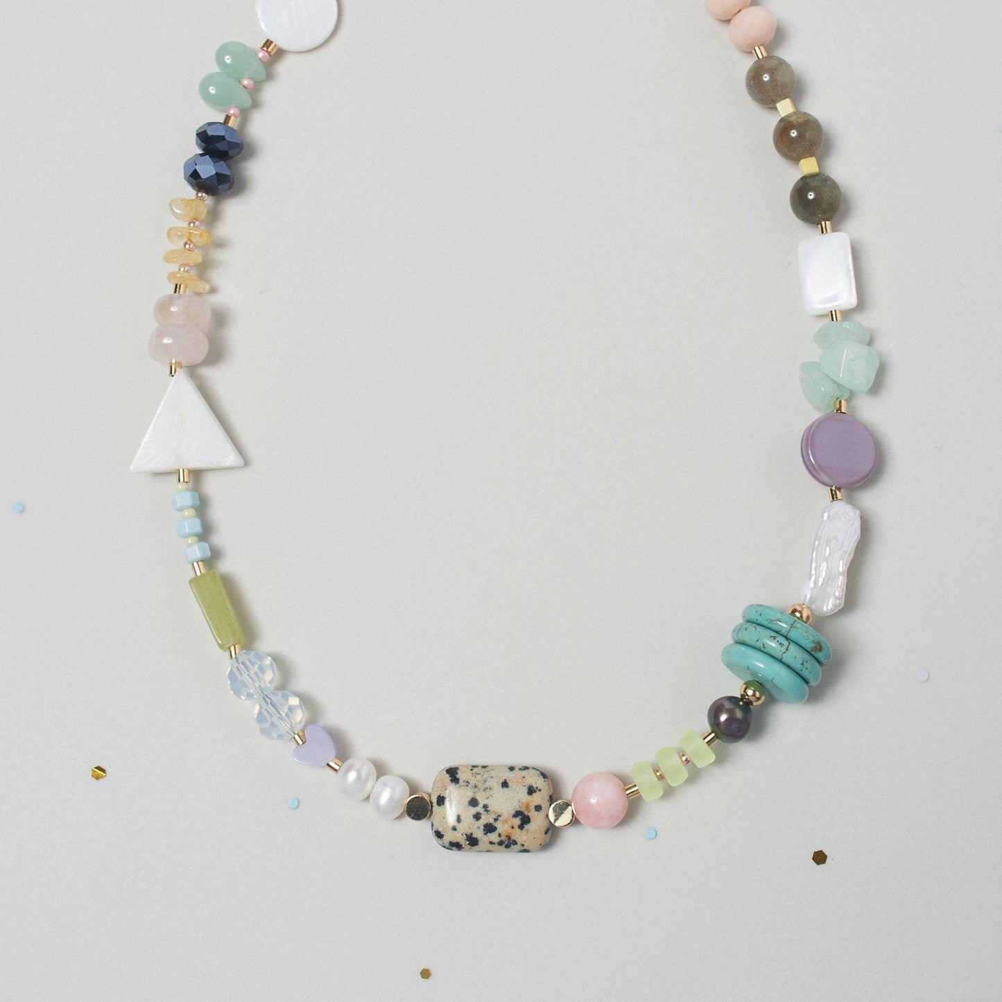 Chunky Pastel Gemstone Necklace