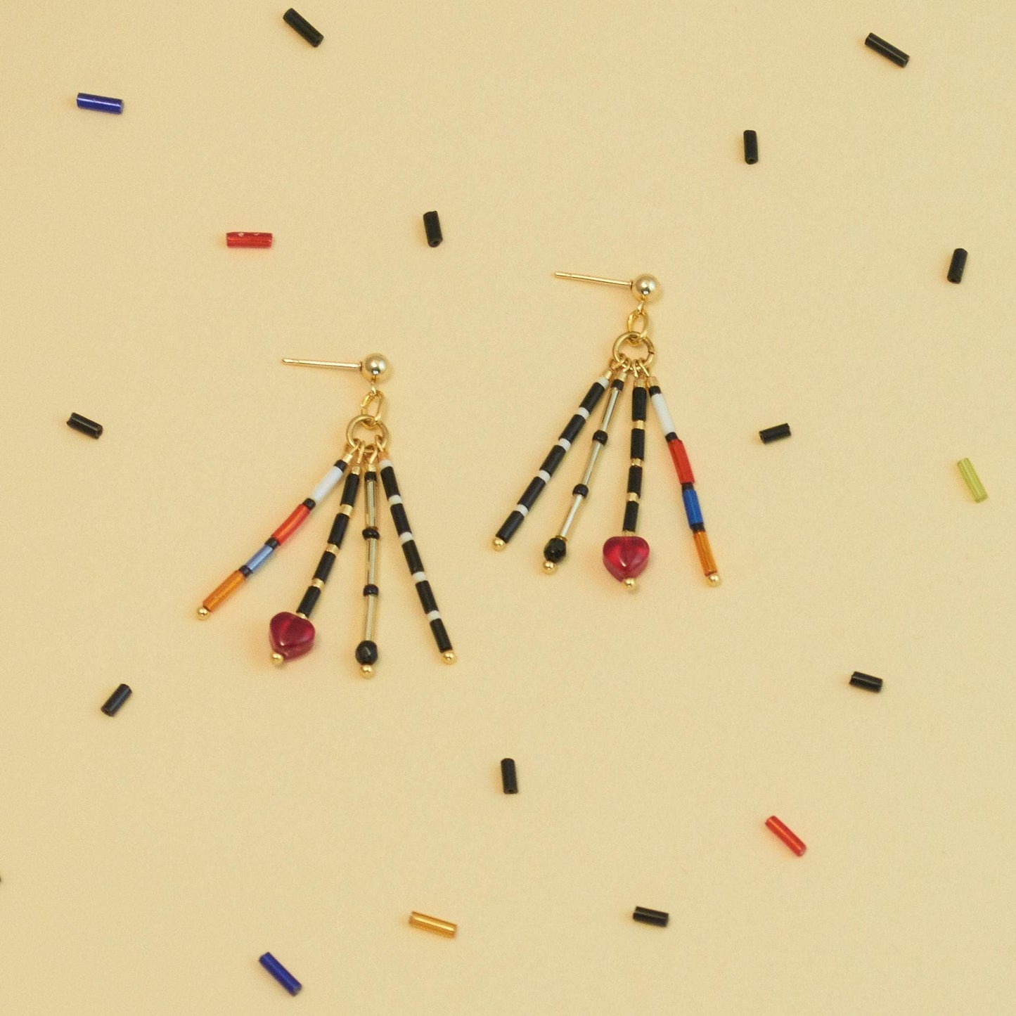 Colorful Heart Earrings