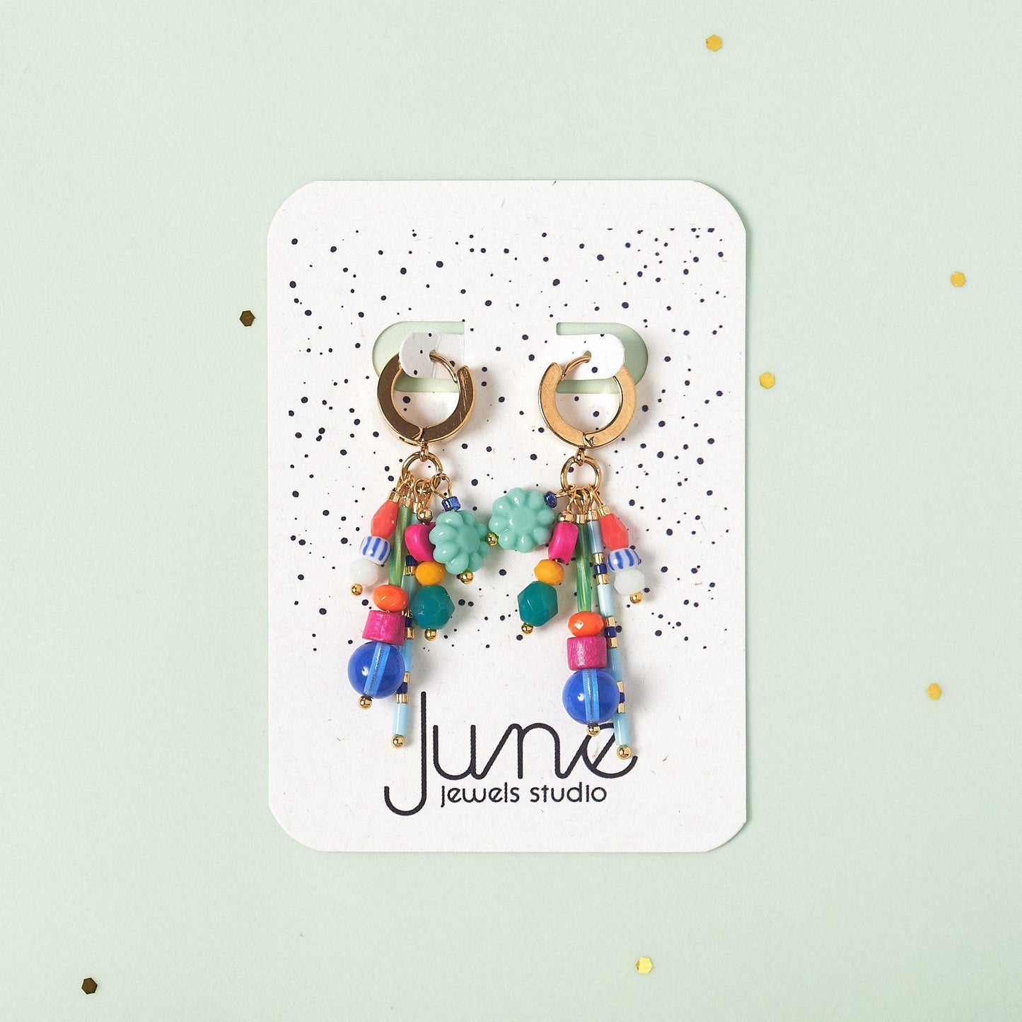 Bright Colors Tiny Huggie Hoops