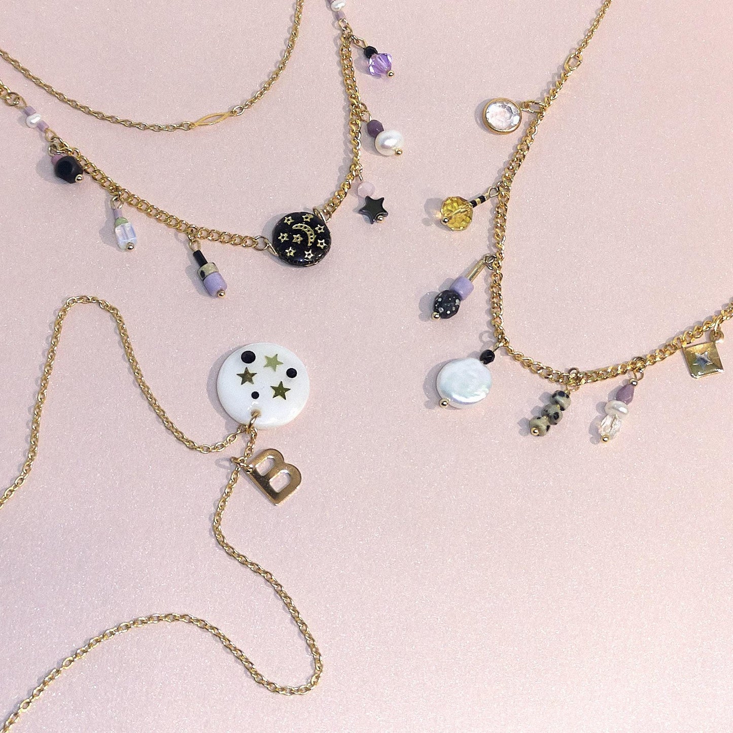 Handcrafted Gemstone Charm Necklace