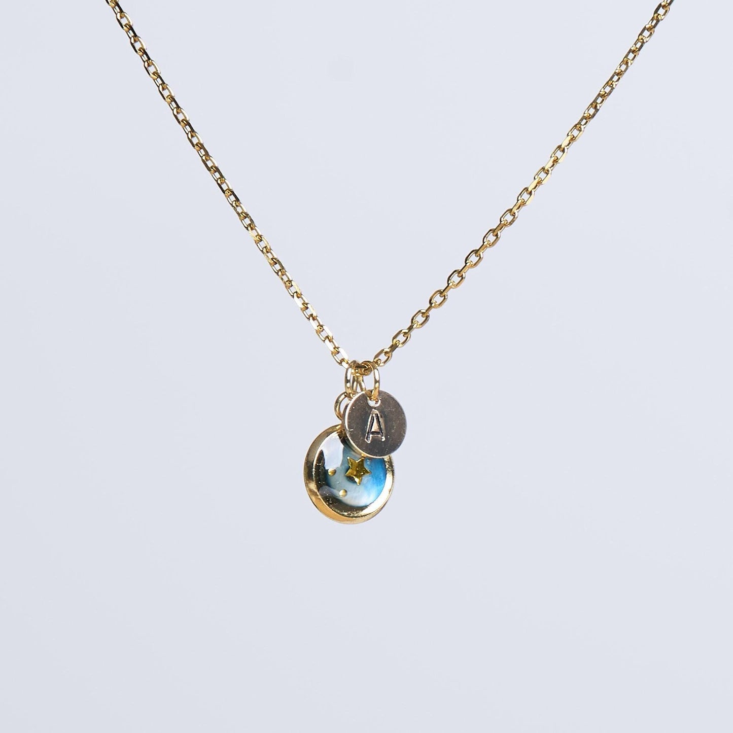 Custom Celestial & Initial Charm Necklace