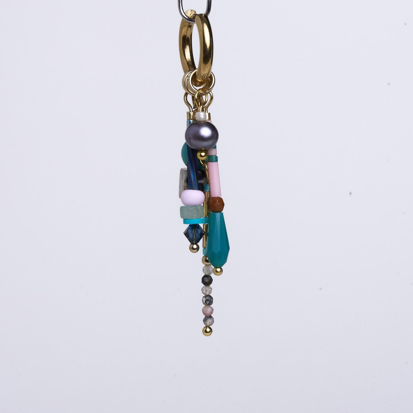Huggie Hoop Dangle Earrings