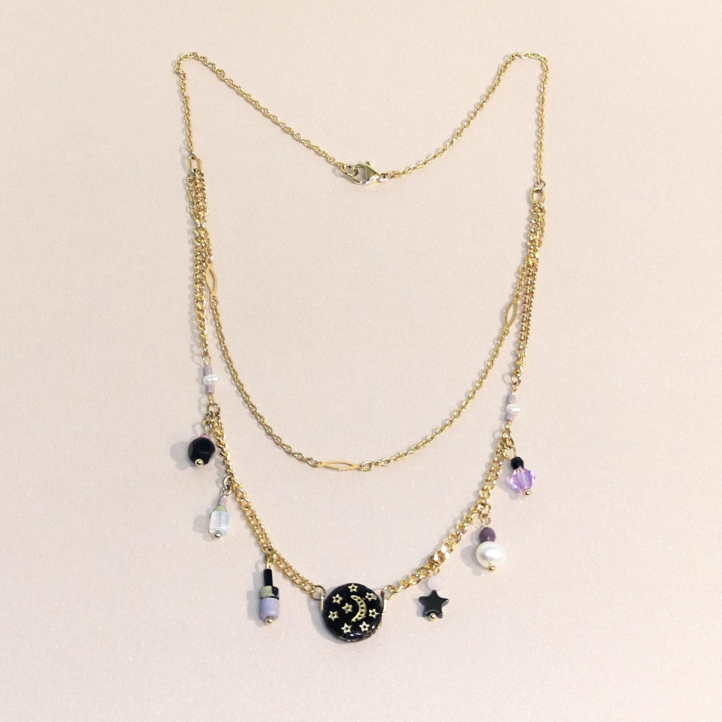 Stars and Moon Celestial Necklace