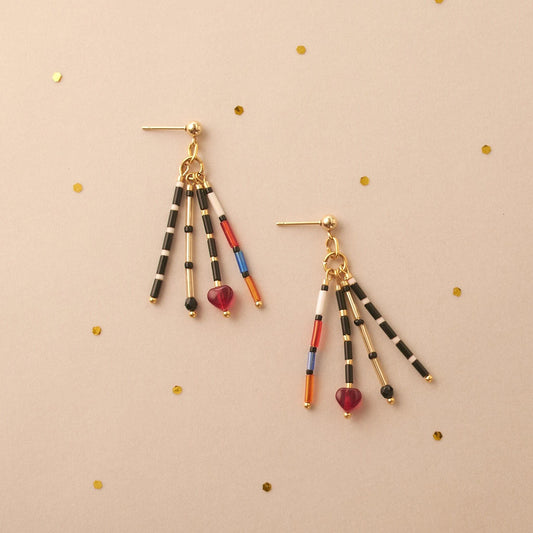 Colorful Heart Earrings
