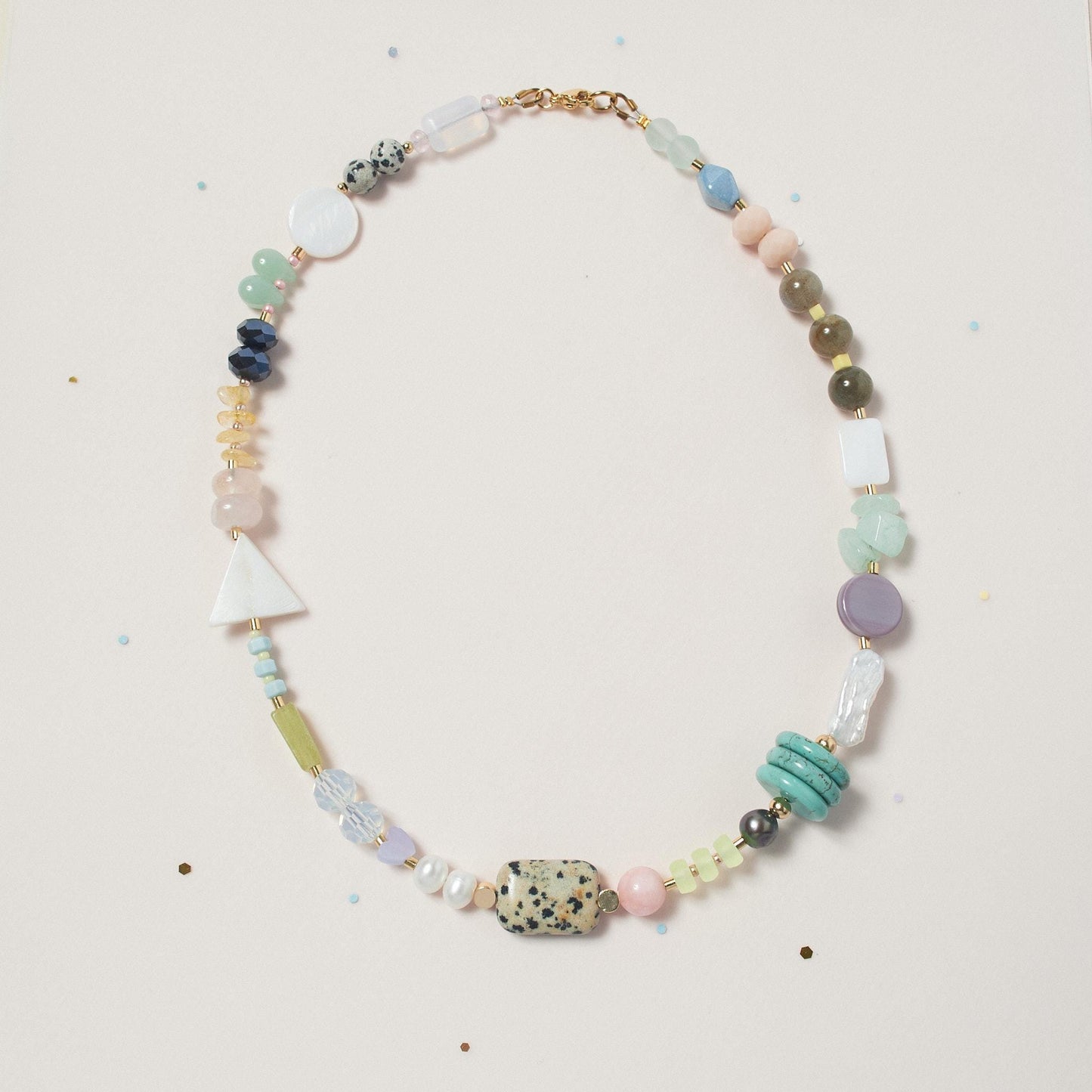 Chunky Pastel Gemstone Necklace