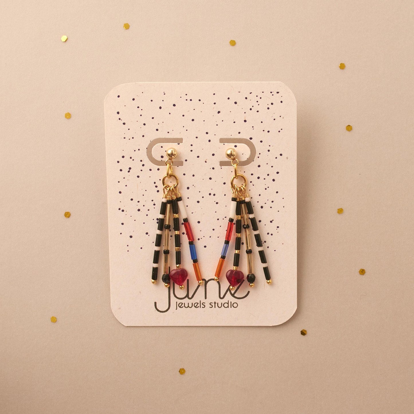 Colorful Heart Earrings