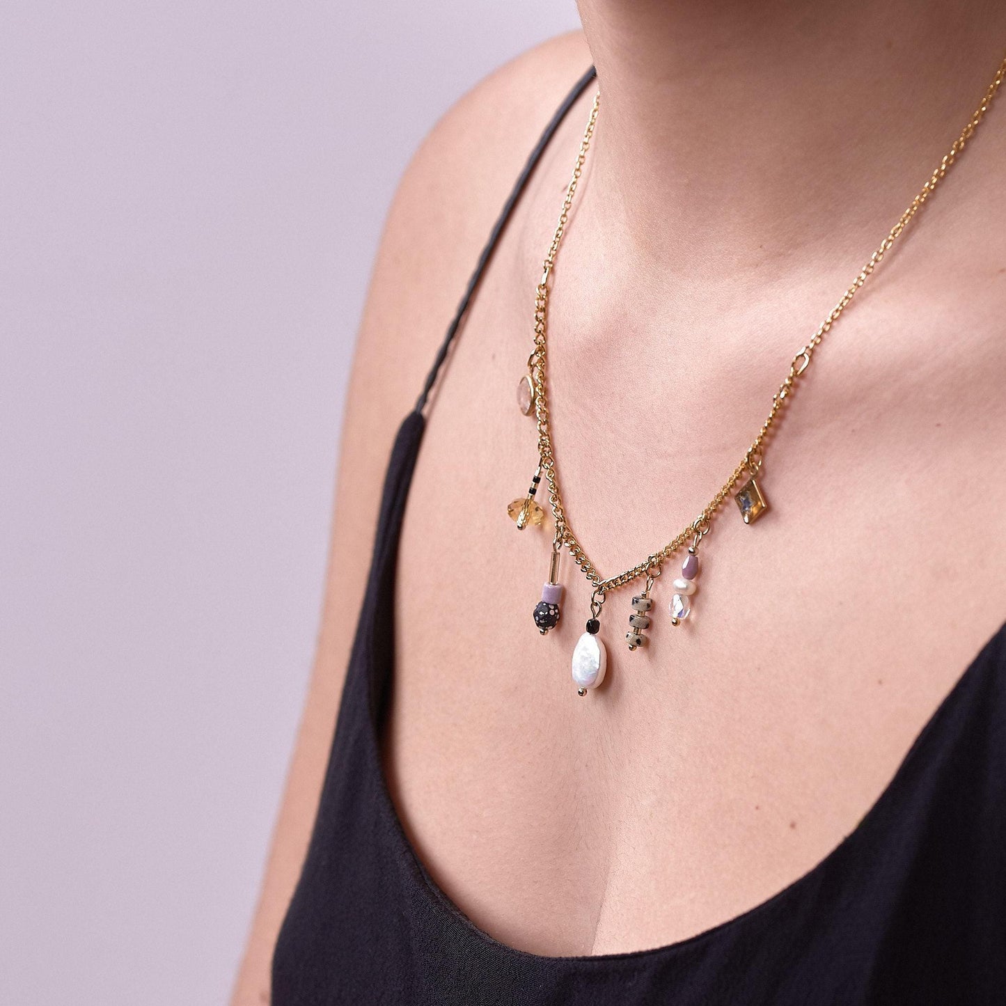 Handcrafted Beaded Charms Necklace