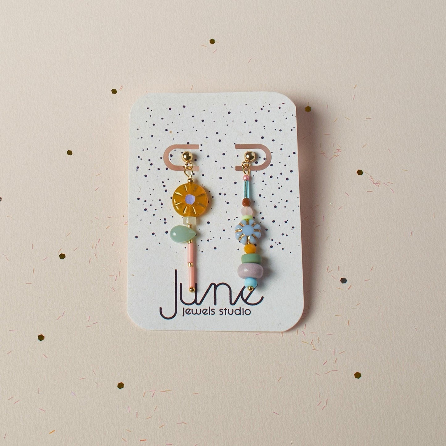 Pastel Mismatched Dangle Earrings: Mix and Match