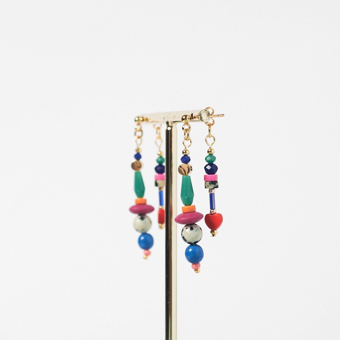 Handcrafted Dalmatian Jasper Front-Back Earrings