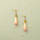 Pearl Drop Hand painted earrings, Unique and Fun Handmade Earrings perfects for gifting, EAR005