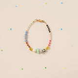 Colorful Beaded Bracelet in Bright colors, unique jewelry Bracelet with Natural Gemstones, friendship Bracelet gift Idea