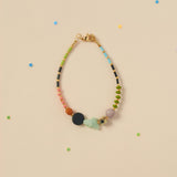 Colorful Beaded Bracelet in Bright colors, unique jewelry Bracelet with Natural Gemstones, friendship Bracelet gift Idea