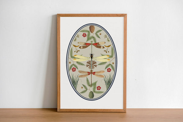 Moths and Nature, botanical illustrations, magic art print, boho Aesthetic, Butterfly art print, Cottagecore Nature print, moths giclee
