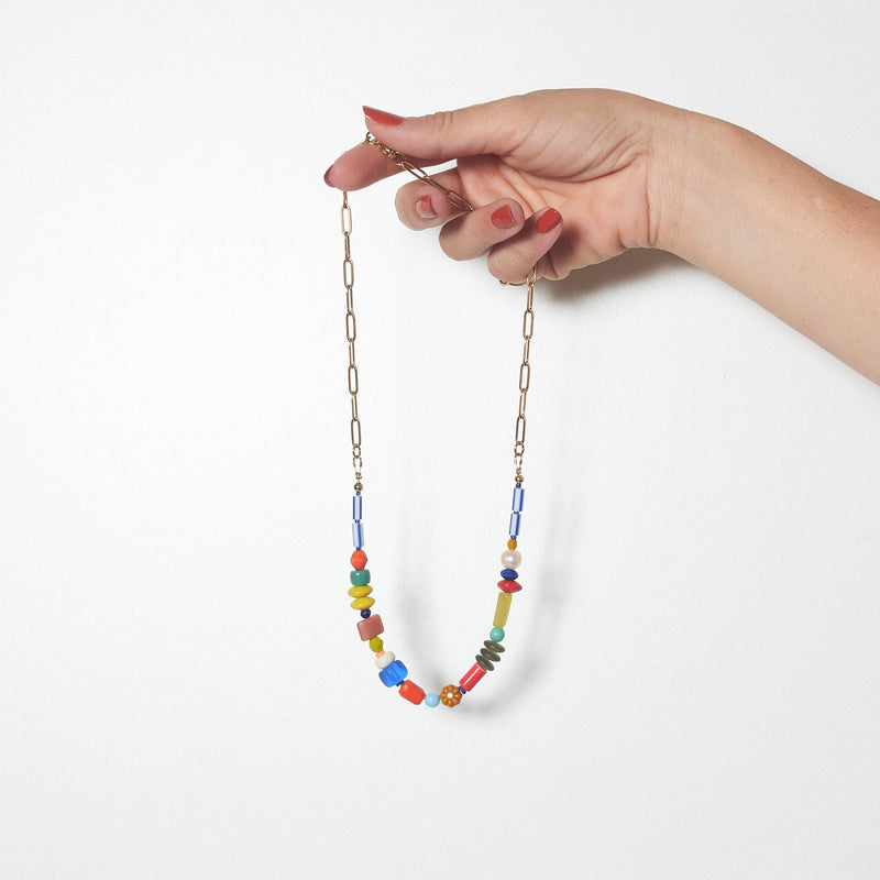 Beaded Necklace, Multicolored Necklace, Bright colors Jewelry, statement Necklace, colorful jewelry, Gift for her, Summer Jewelry