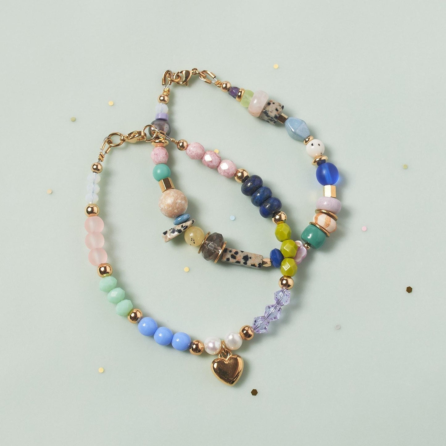Chunky Colorful Beaded Bracelet: Gemstone Friendship Bracelet