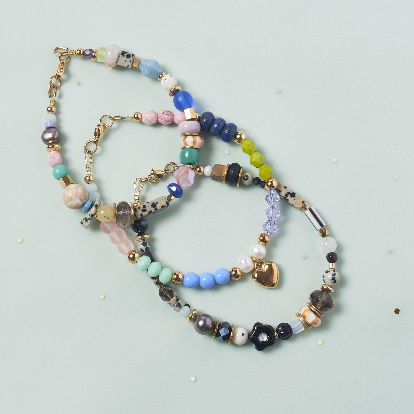 Chunky Colorful Beaded Bracelet: Gemstone Friendship Bracelet
