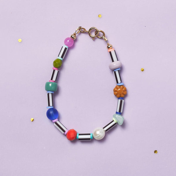 Czech Glass Beaded Bracelet: Colorful Pearl Friendship Jewelry