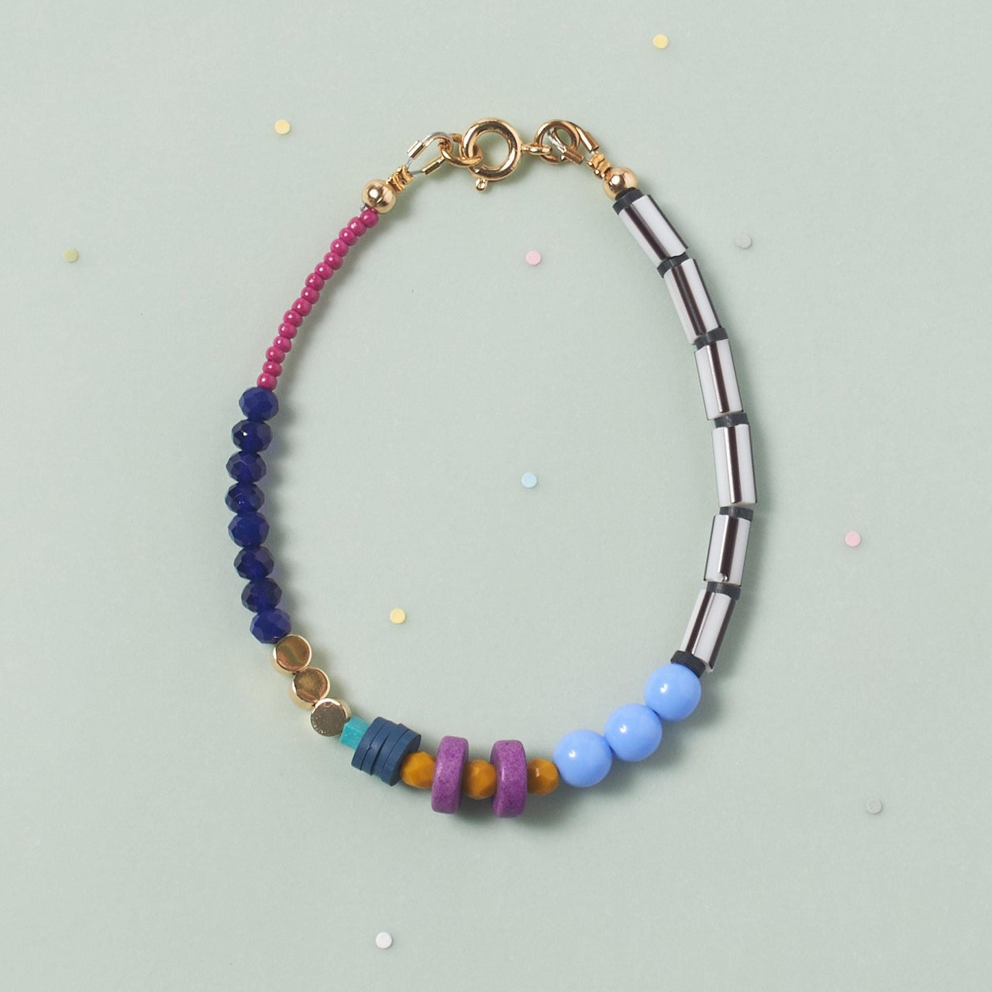 Trendy Colorful beaded bracelet, Gift idea, friendship bracelets, stackable bracelet, Vibrant bracelet, bold bracelet with Natural Gemstones