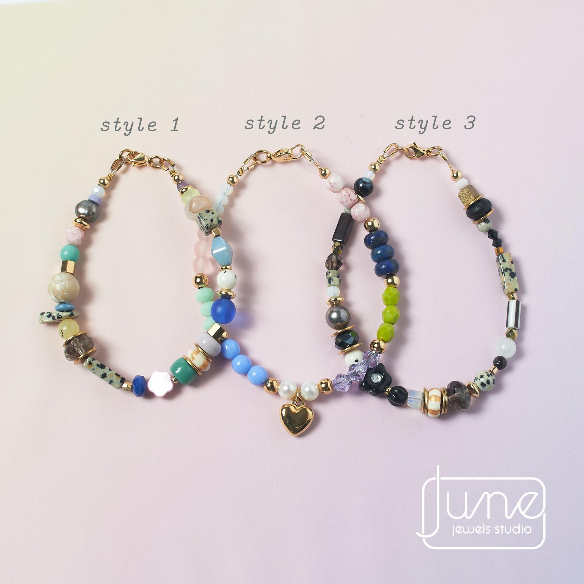 Chunky Colorful Beaded Bracelet: Gemstone Friendship Bracelet
