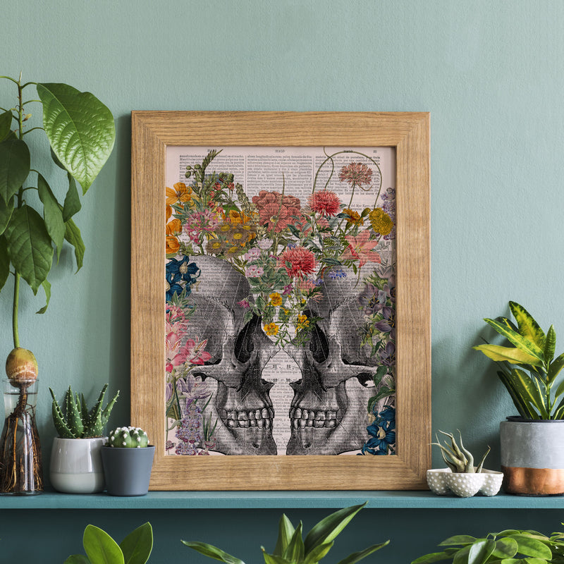 We bloom together. Flower Skull Art