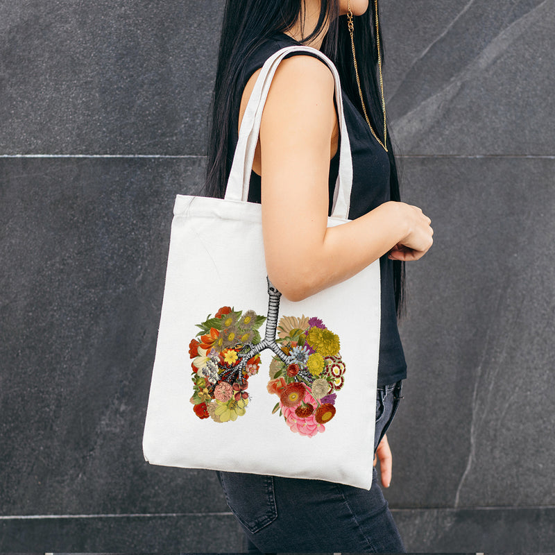 Organic cotton tote Flowery Lungs