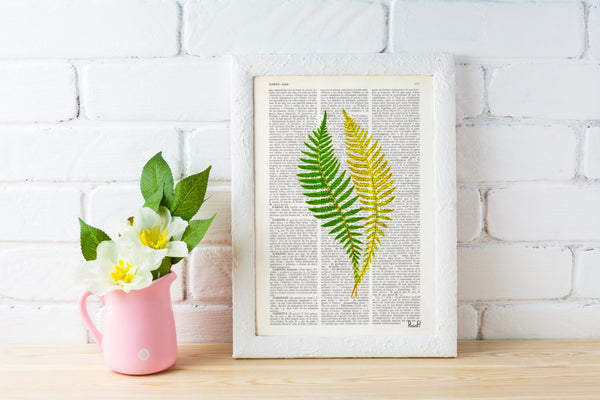 Green fern n02 art print