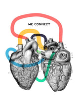 We connect Anatomical heart Art print