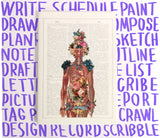 Christmas svg- Gift ideas - Feminist Notebook  - Flower Anatomy Gift -Sustainable art - Anatomical Flower Body - NTBSKA115